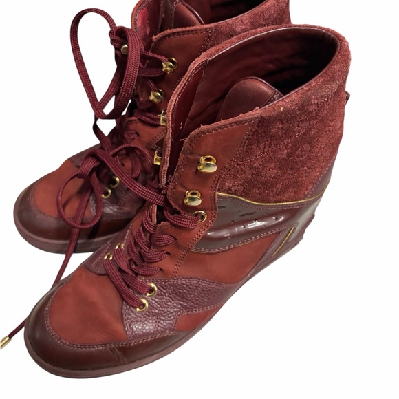 Louis Vuitton Millenium Size 36. Burgundy Leather Patent Leather and Suede - Picture 3 of 9